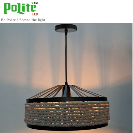 Retro Industrial Hemp Rope Pendant Lamp Iron Shell Adjustable Cord Hollow Out Hanging Ceiling Light Easy to Install E27 Light Bulb for Factory Farmhouse Restaurant Chandelier