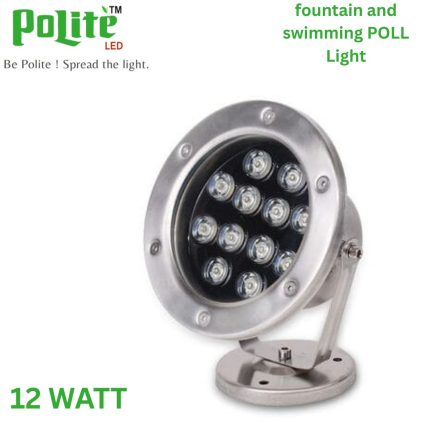 POLITE 12W Swimming pool and fountain lights   Stainless Steel UNDER WATER LIGHT